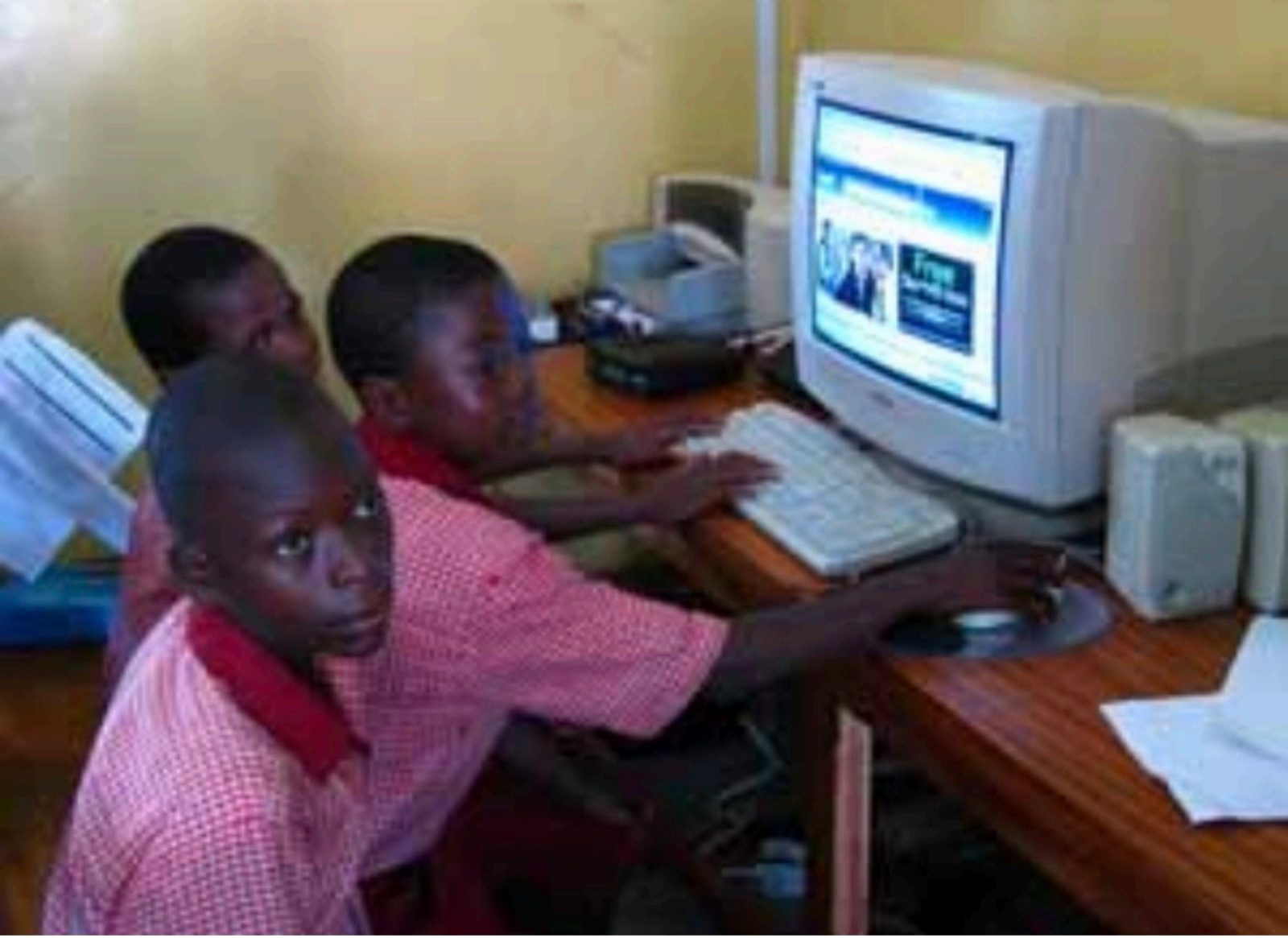 student on computer